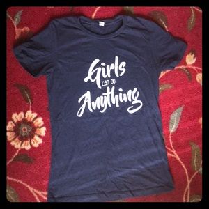 T-shirt Navy GIRLS CAN DO ANYTHING M